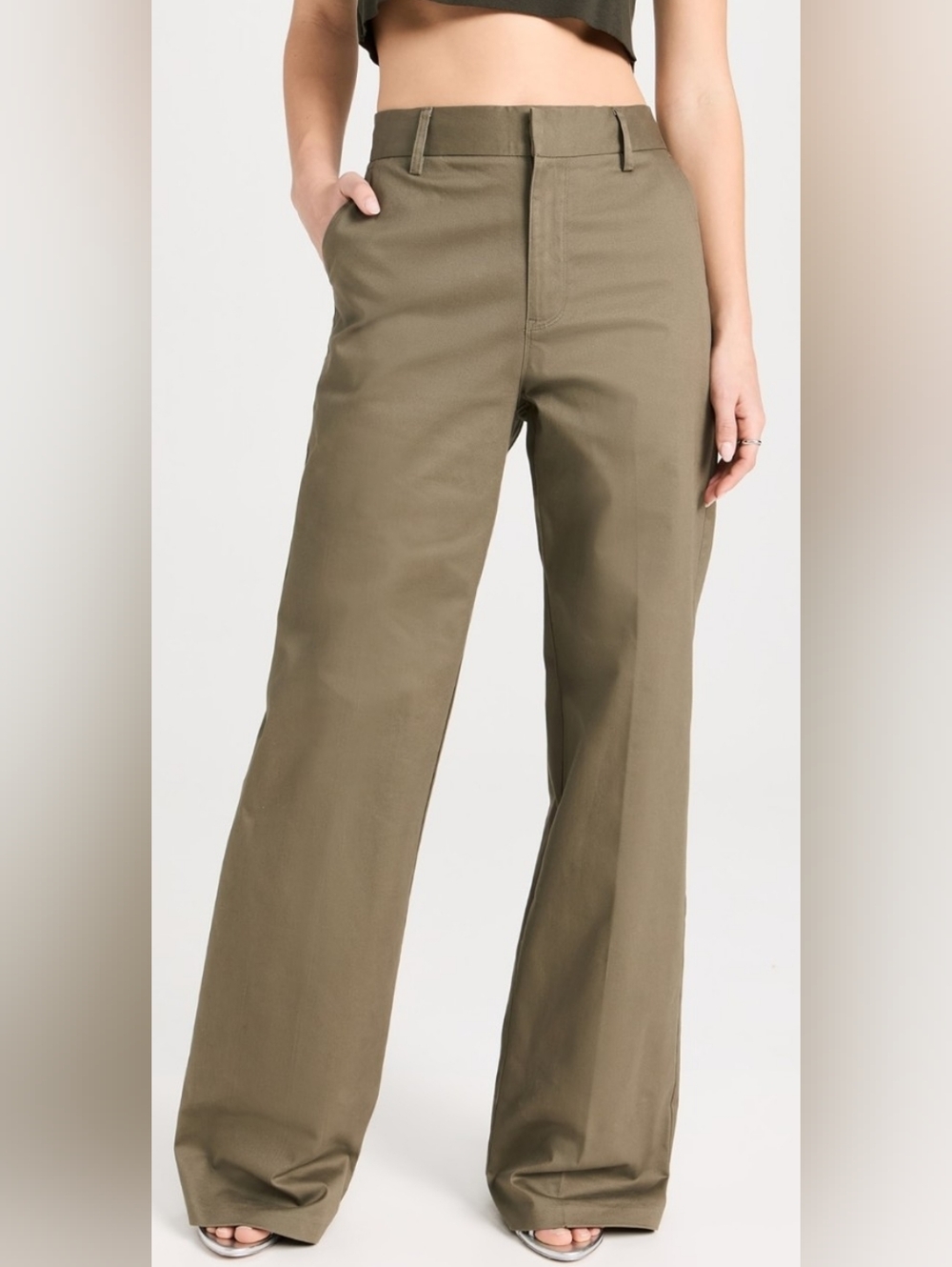 🆕 Good American Olive Green Wide Leg Pants